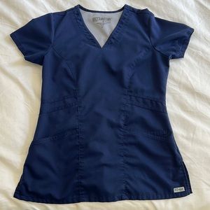 Grey’s anatomy dark blue scrub top